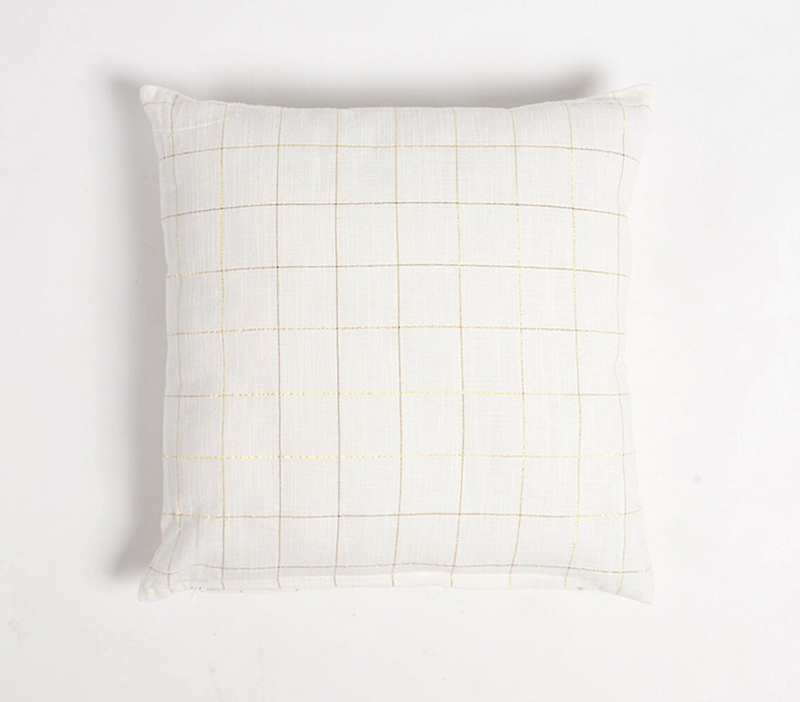 Handloom Minimal Checks Cotton Cushion Covers (set of 2)