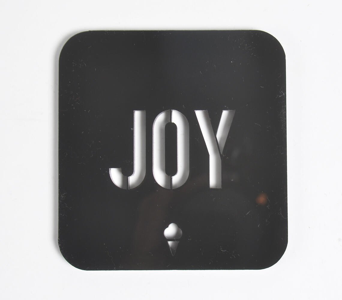 Laser Cut Acrylic Assorted Typographic Coasters (Set of 4)