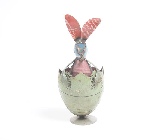 Recycled Metal Easter Bunny Tabletop Decorative