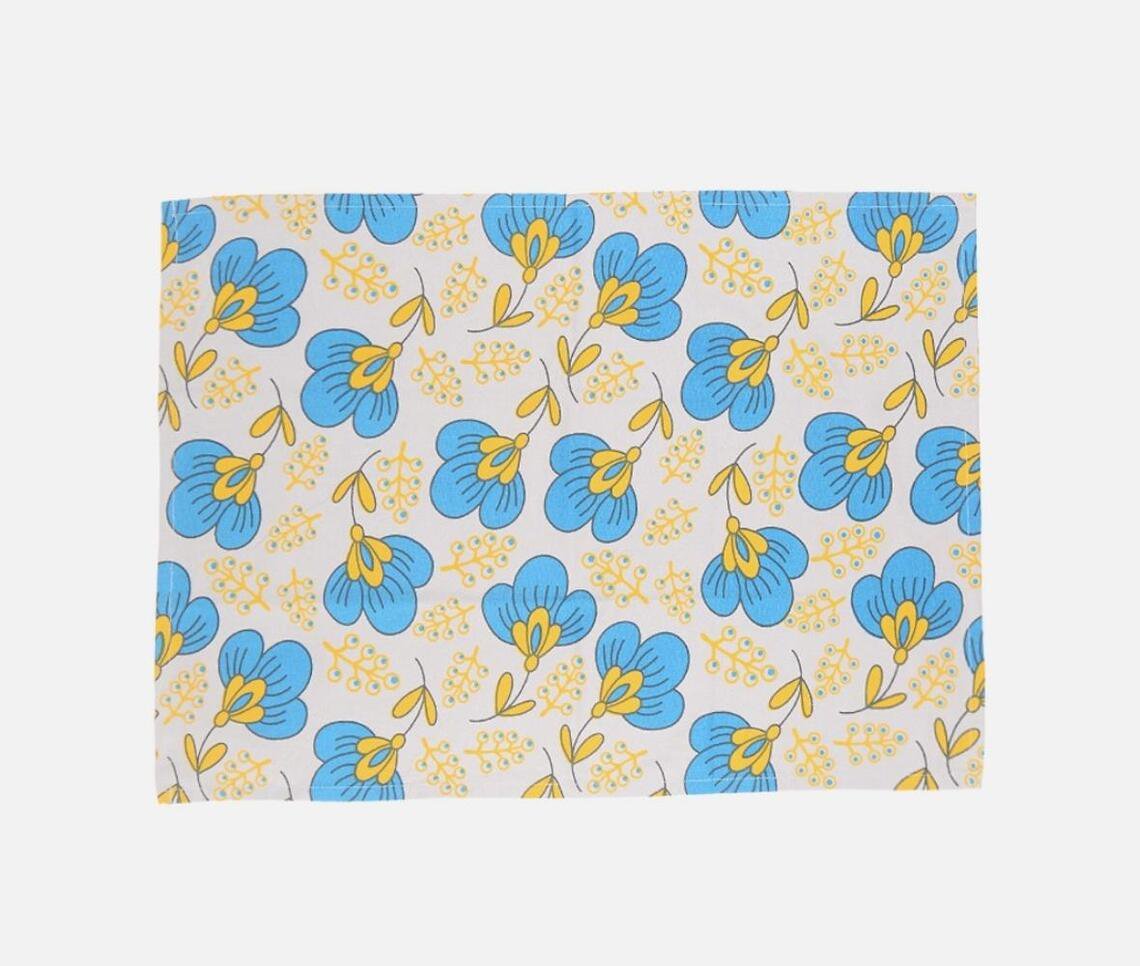 Bedrukte keukenhanddoeken met bloemen (set van 3)