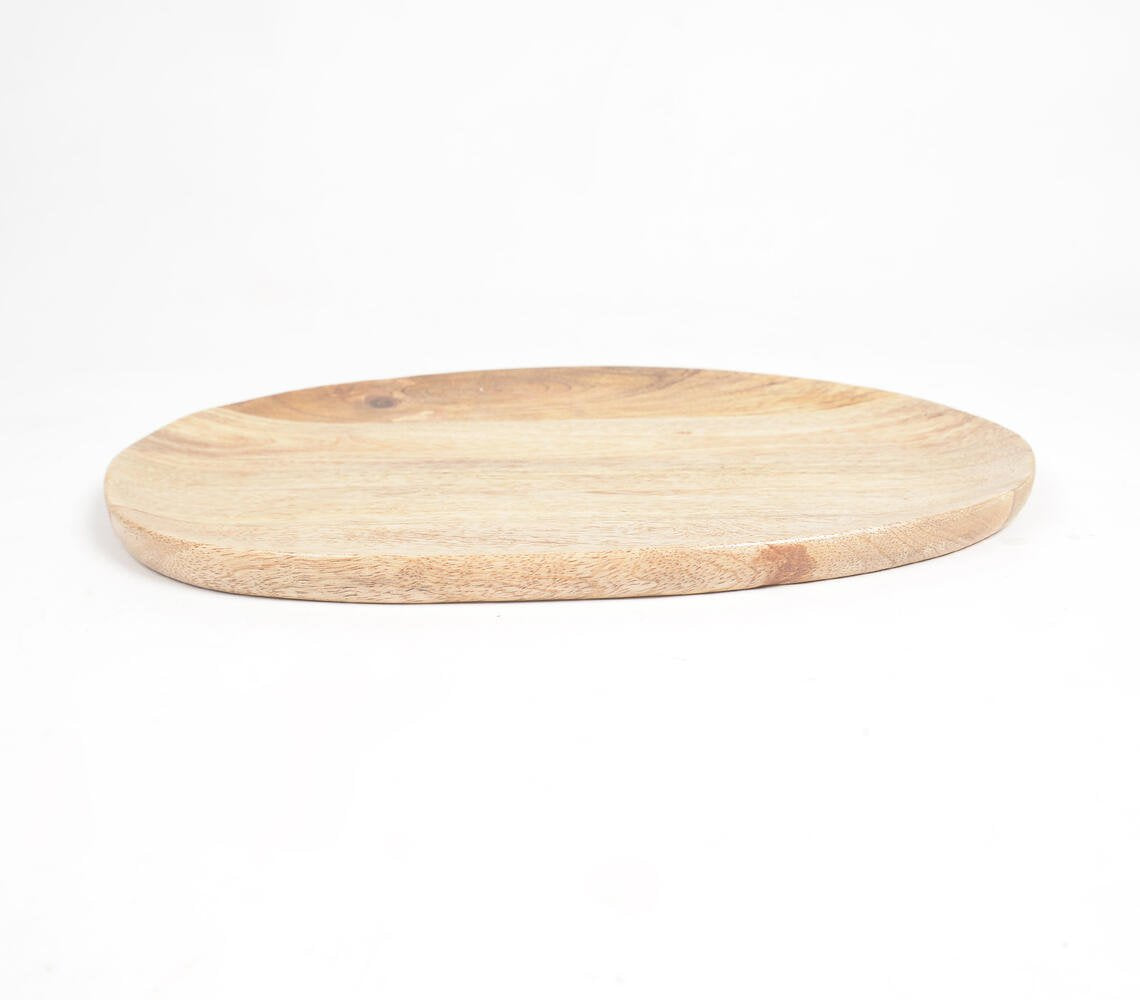 Abstract-Hand Cut Mango Wood Classic Serving Platter