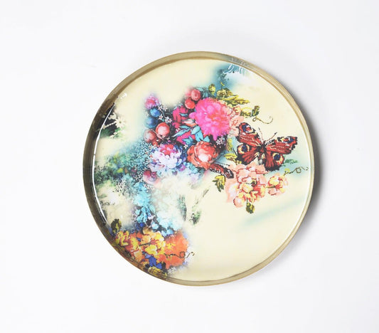 Botanical Enamelled Metallic Multiuse Tray