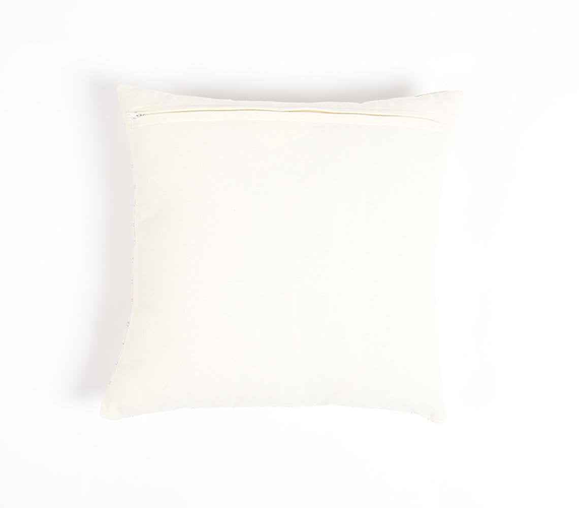 Embroidered Cotton Cushion cover, 16 x 16 inches