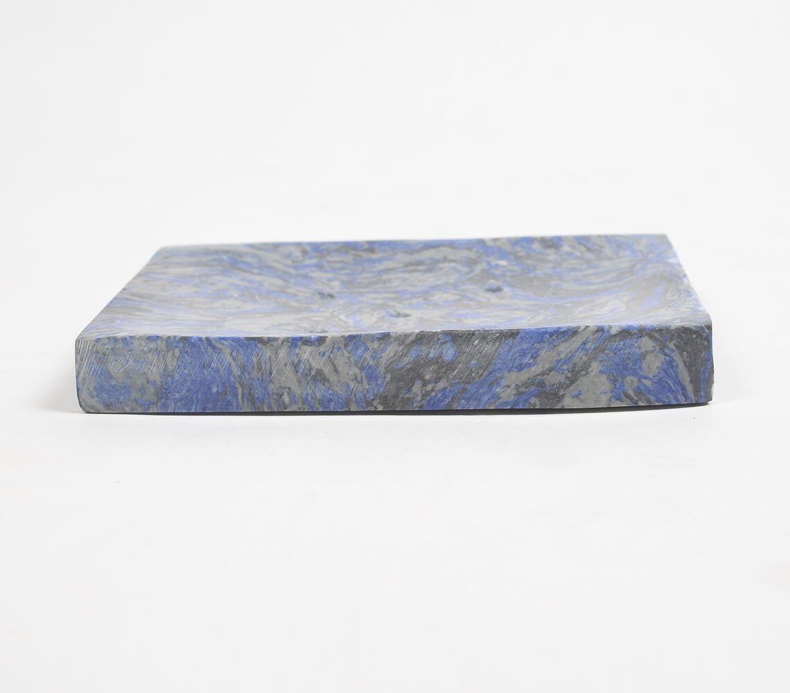 Abstract Textured Handcut Stone Soapdish