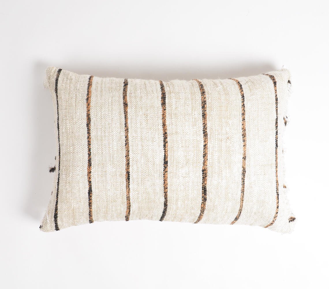 Line striped lumbar pillow cover