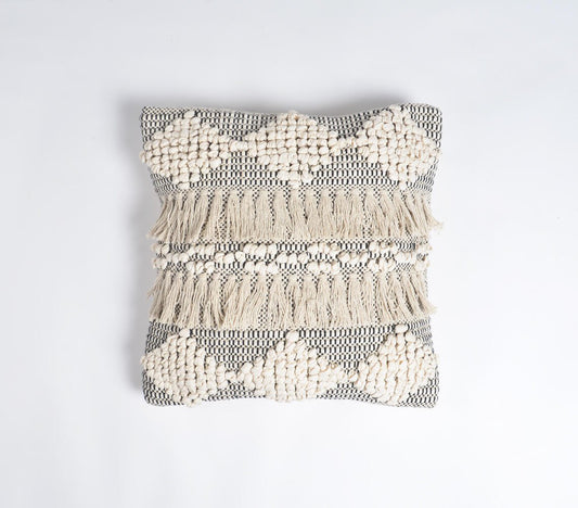 Textured & Tasseled Cushion cover