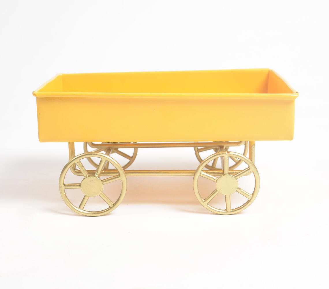 Enameled Iron Lemon Serving Cart