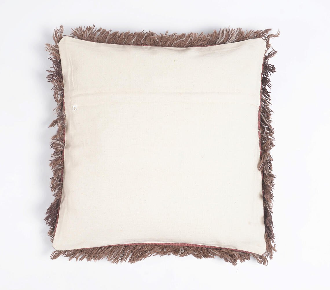 Woven Fuzzy Woolen Cushion Cover