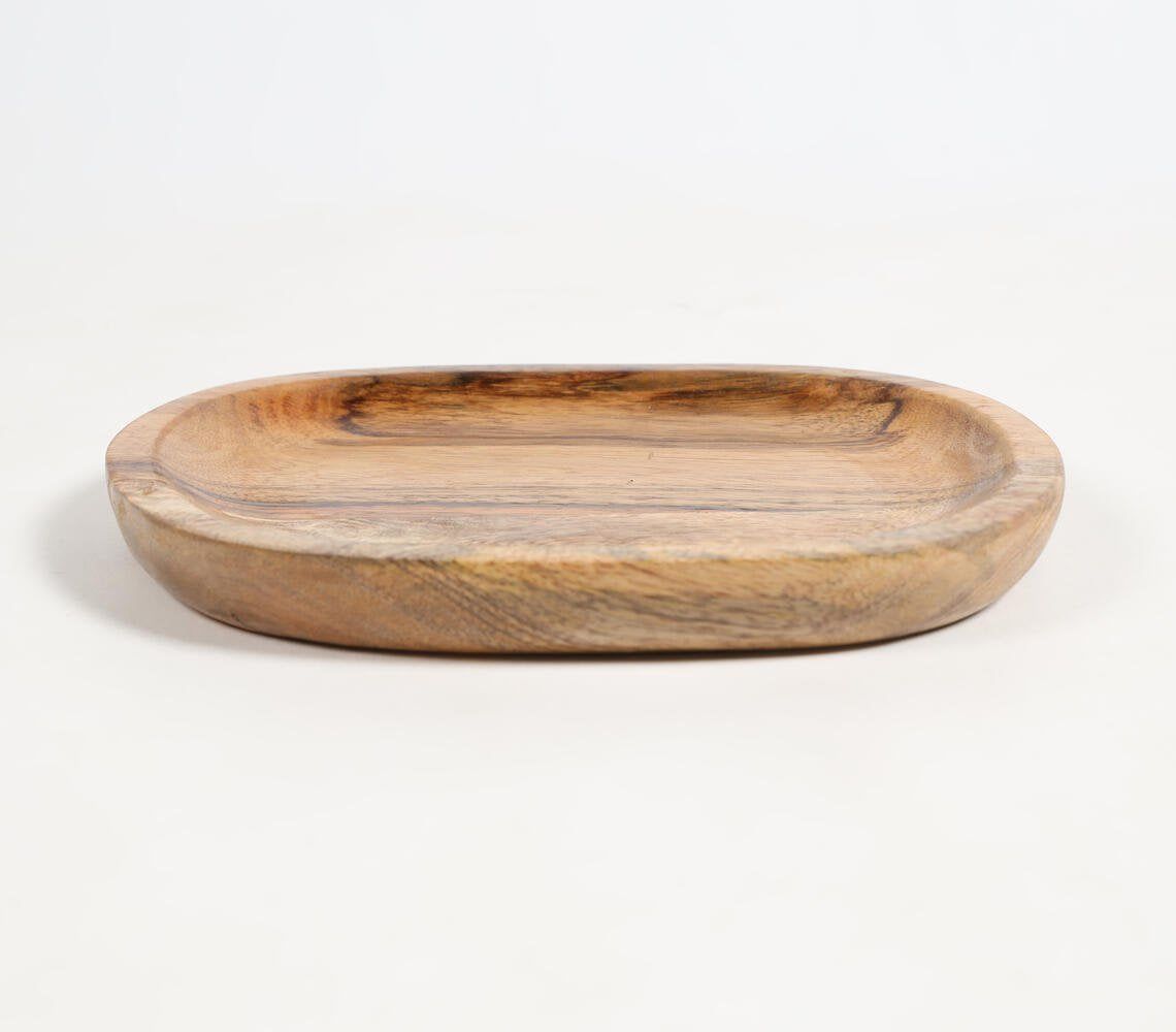 Hand Carved Wood Classic Serving Platter