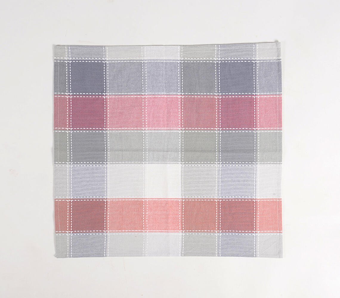 Checkered handwoven Napkins (set of 4)