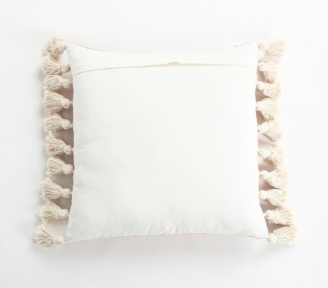 Pastel Cotton Cushion Cover with Tassels