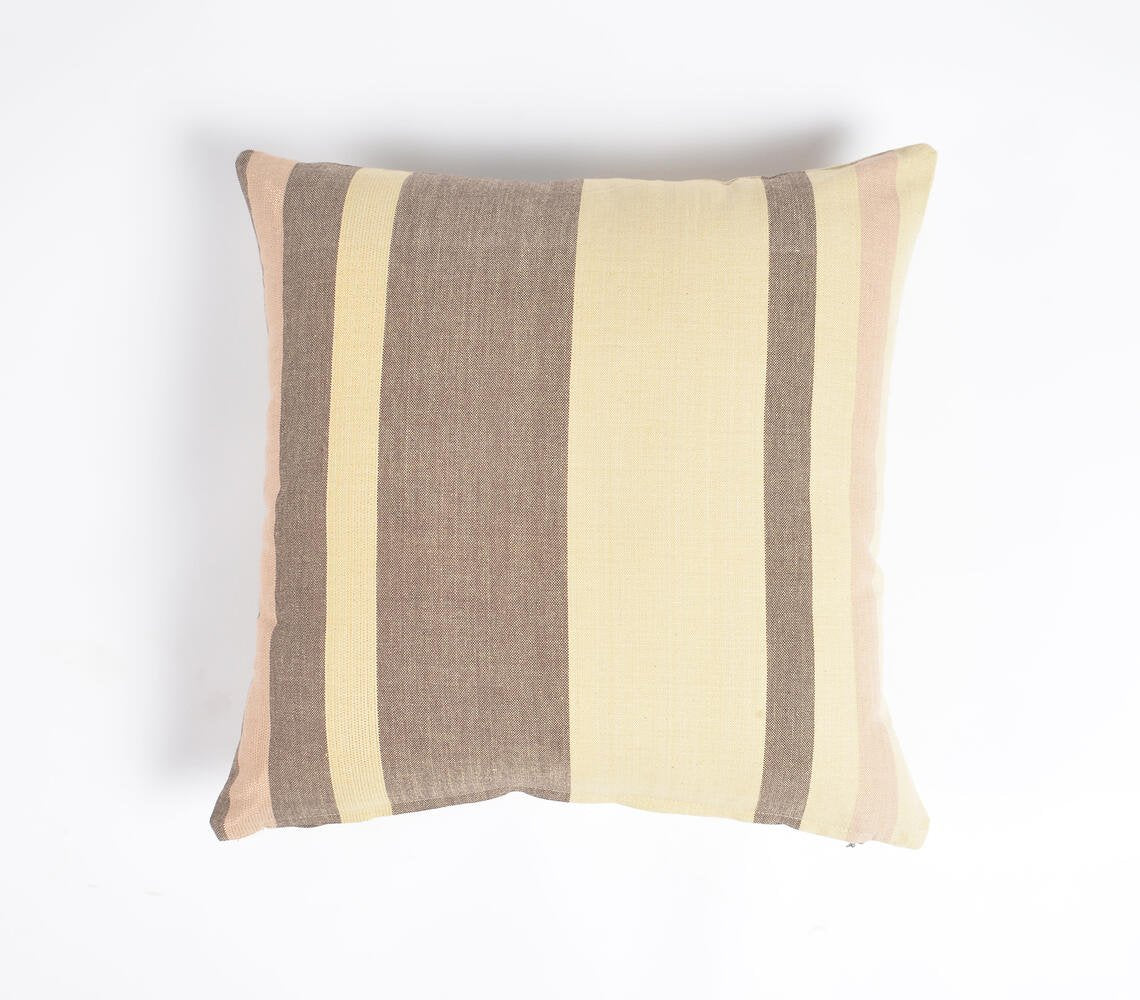 Earthy Printed Cotton Cushion Cover, 16 x 16 inches