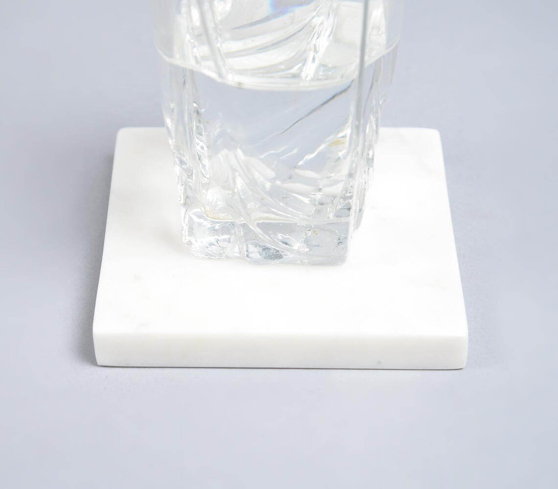 Classic White Marble Coasters (Set of 4)