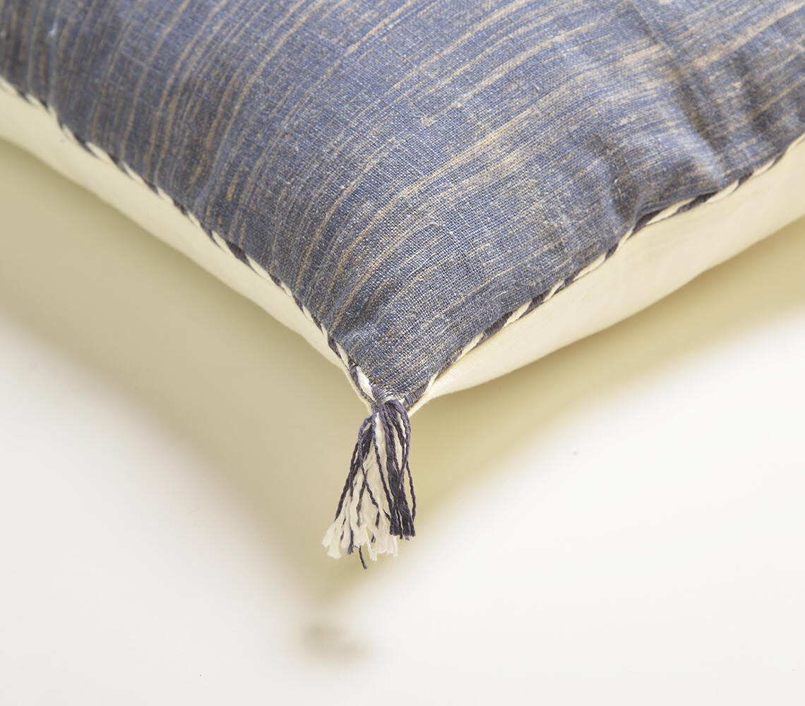 Handwoven Cobalt lumbar pillow cover