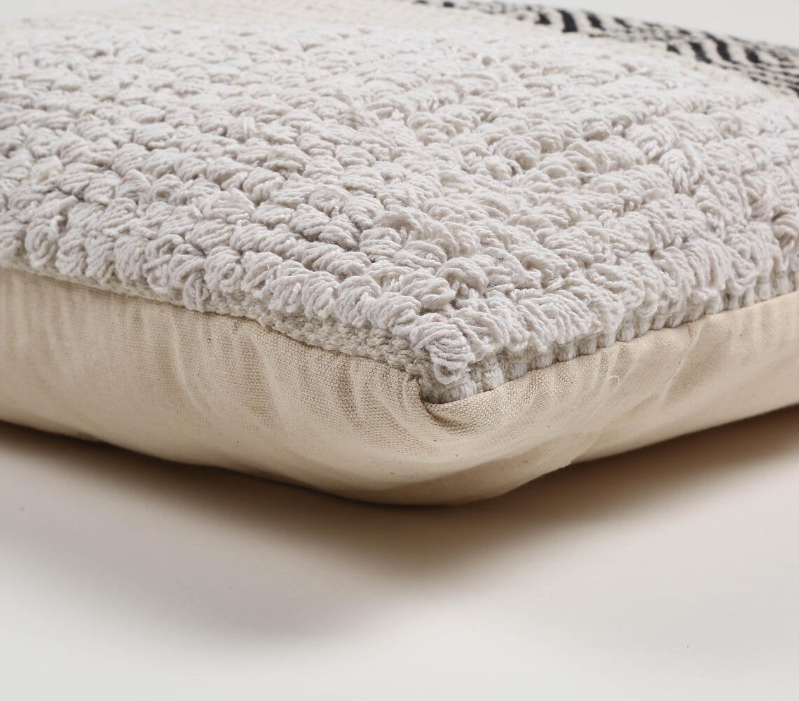 Woven & Tufted Monochrome Cushion Cover