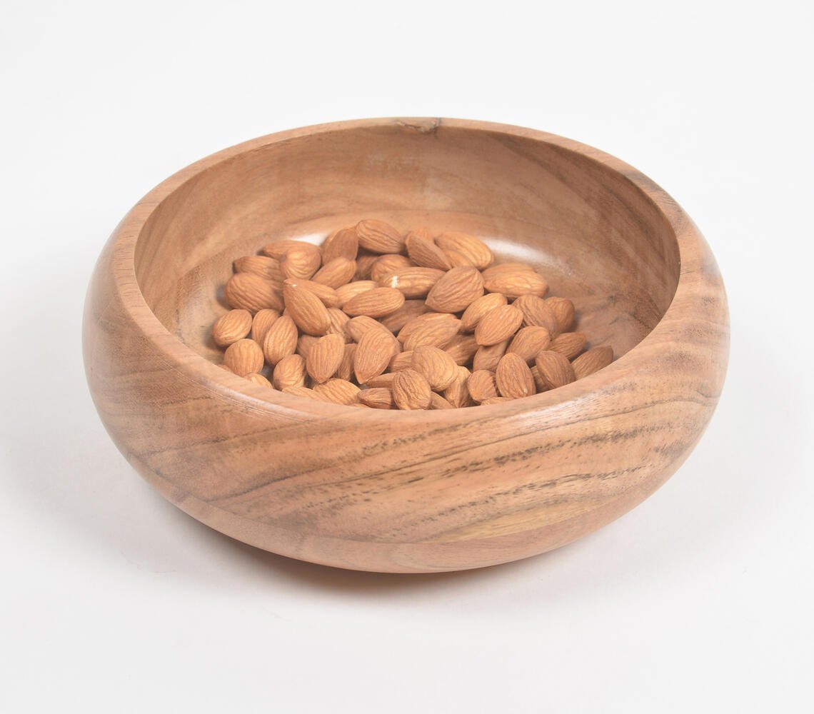 Bulky Natural Wooden Serving Bowl