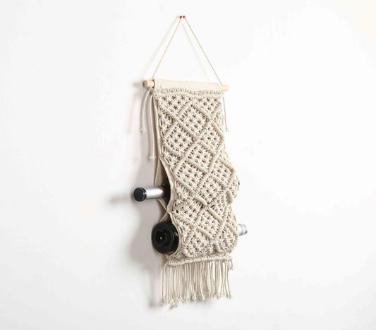 Bohemian Macrame Cotton Wine Rack