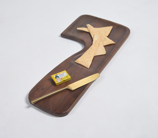 Dark Polished Acacia Wood Serving Board