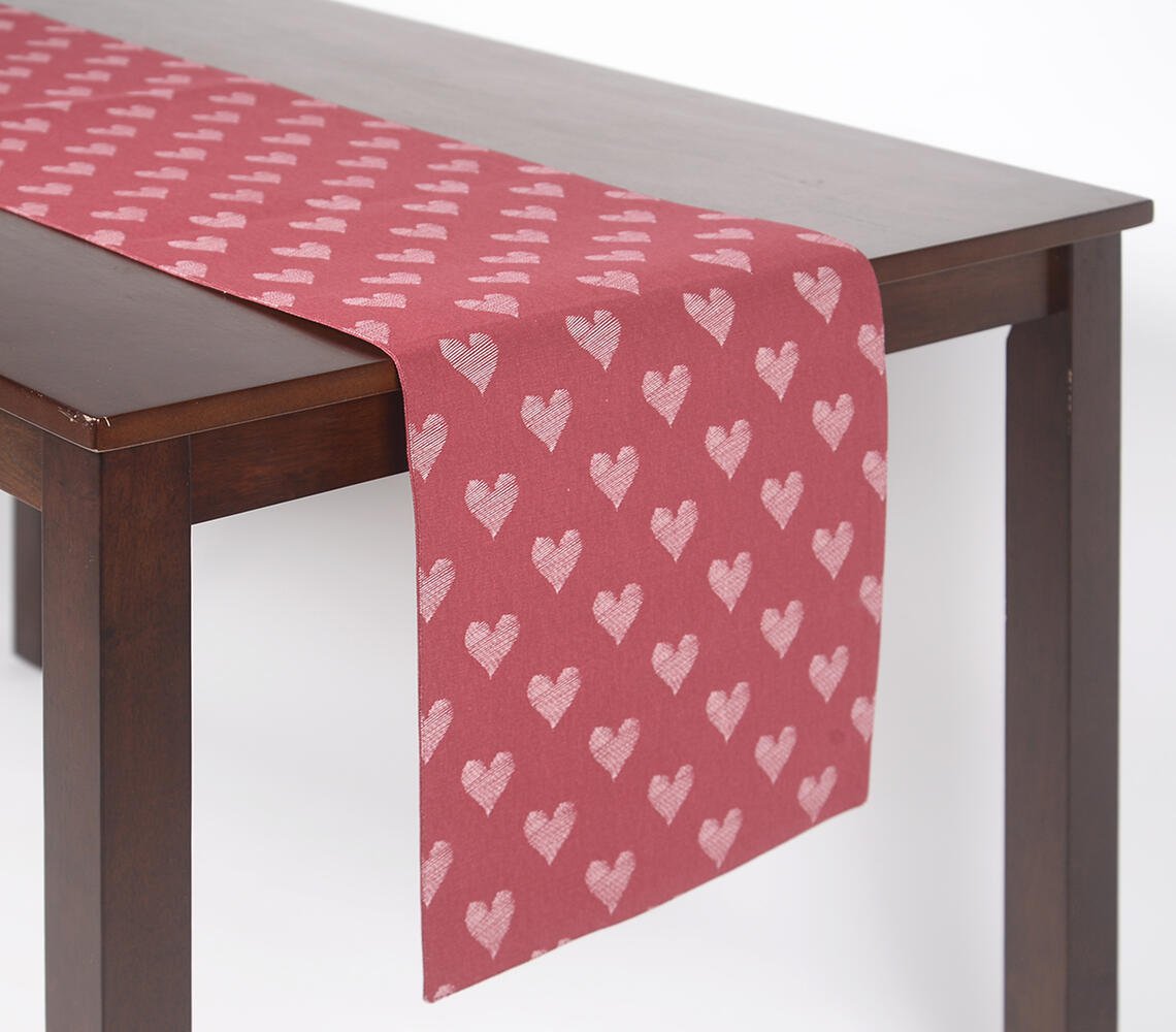 Heart Printed Table Runner