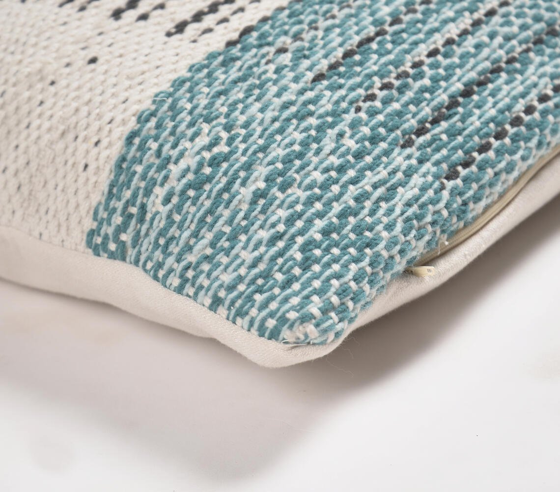 Handloom Teal Accent Cushion Cover