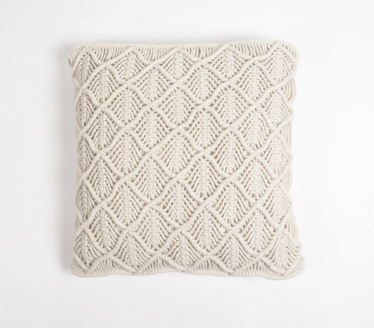 Boho Diamond Macrame Cushion Cover