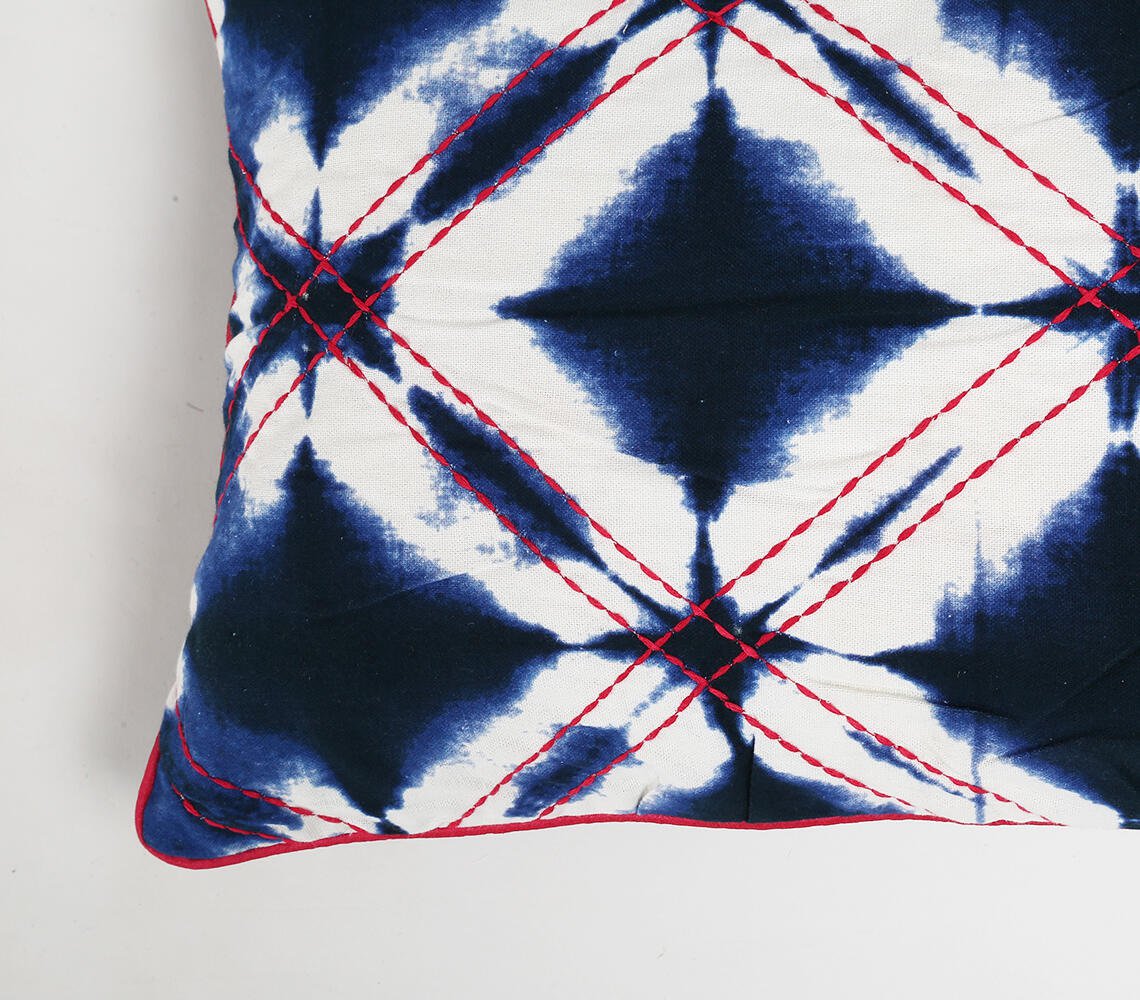 Ikat & Kantha Lumbar Cushion Cover, 20 x 14 inches