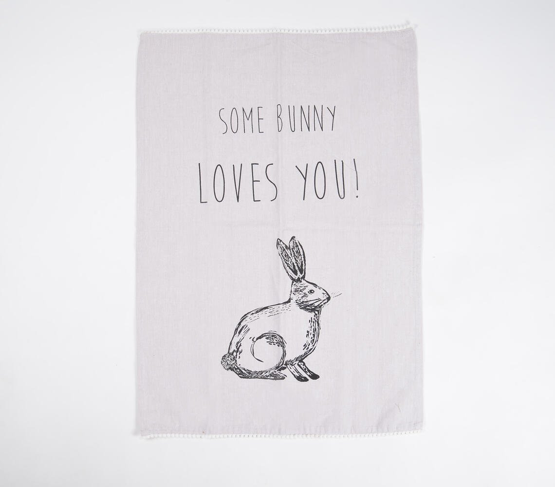 Bunny Love You' botanische keukendoeken (set van 3)