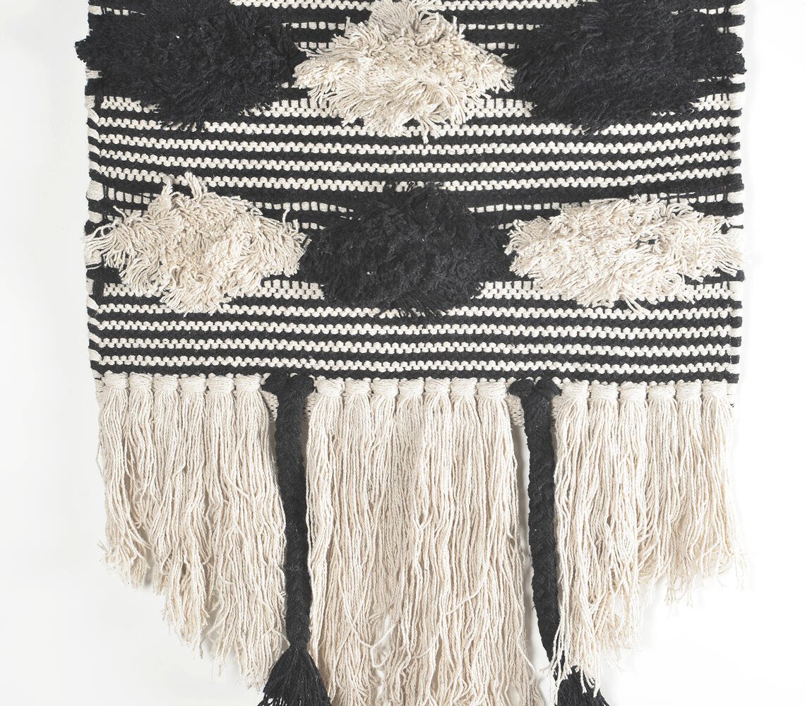 Handwoven Cotton Alternate Monochrome Wall Hanging