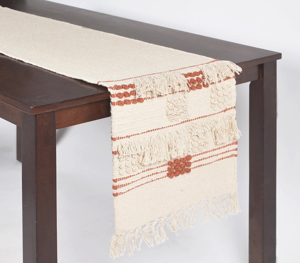 Textured Bohemian Handwoven Table Runner