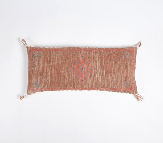 Embroidered Terra Lumbar Cushion cover