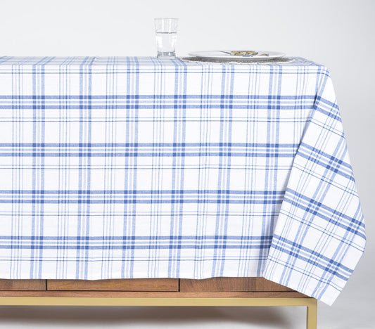 Tartan Checks 4-Seater Cotton Tablecloth