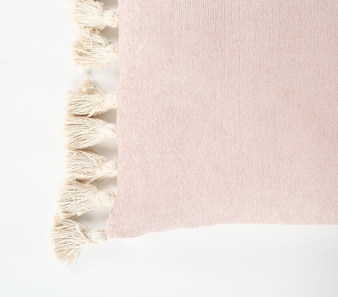 Pastel Cotton Cushion Cover with Tassels