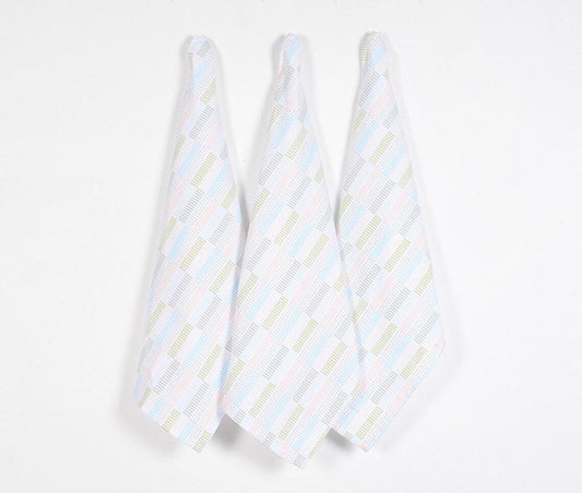 Pastel Handloom Kitchen Towels (set of 3)