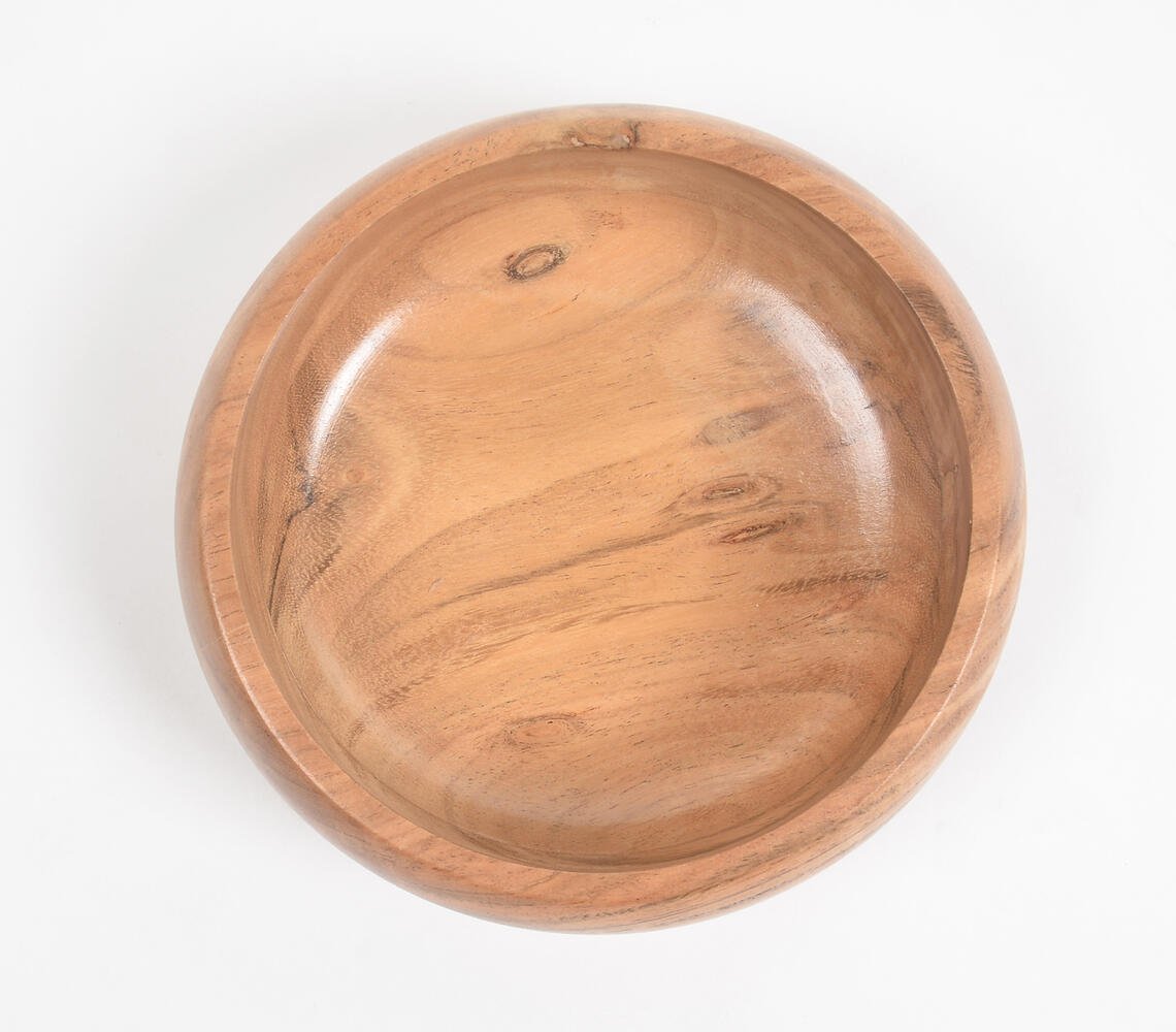 Bulky Natural Wooden Serving Bowl