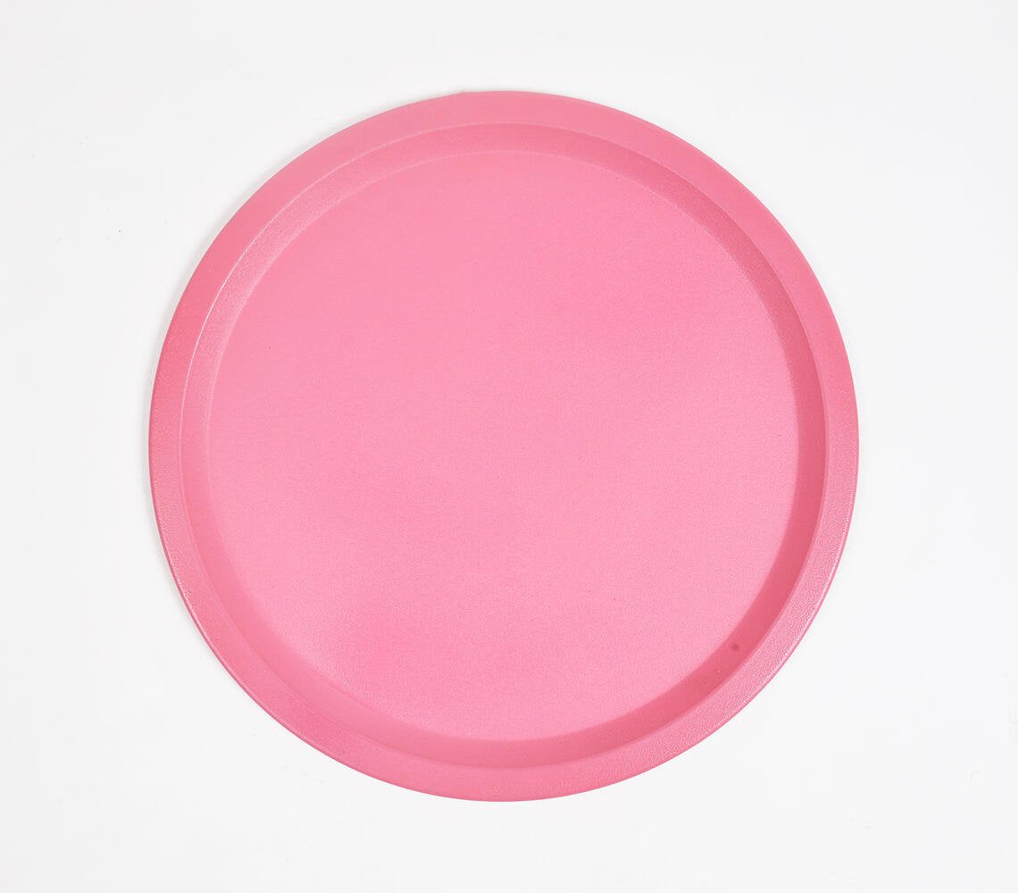 Pink Plain Round Charger Plate