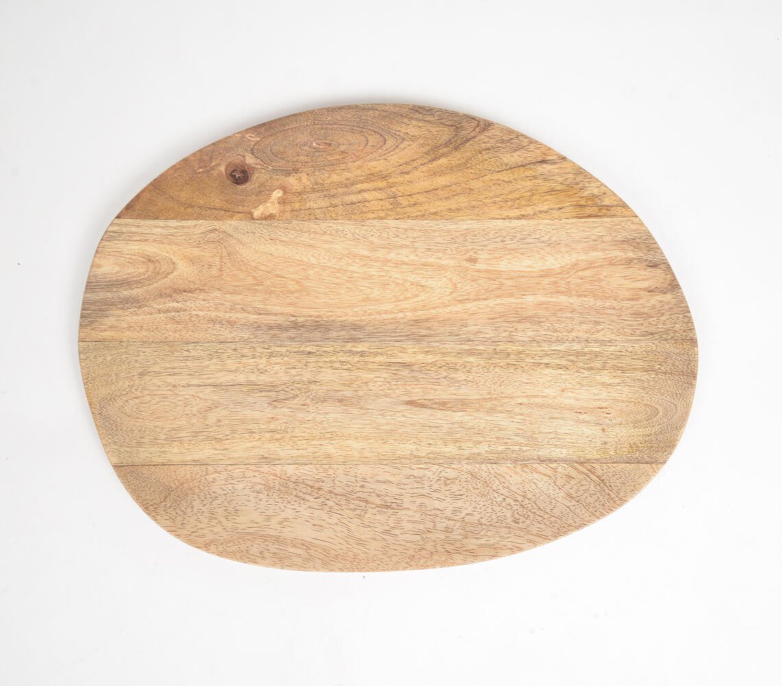 Abstract-Hand Cut Mango Wood Classic Serving Platter