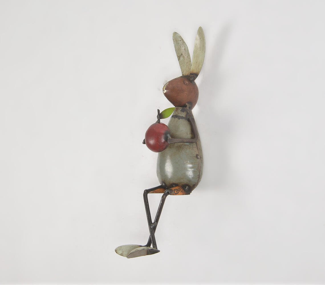 Handmade Recycled Iron Bunny Tabletop Decor