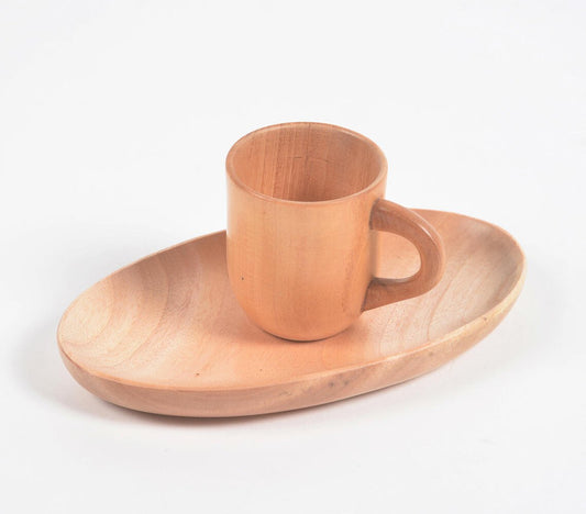 Neem Wood Ocha Mug & Tray Set