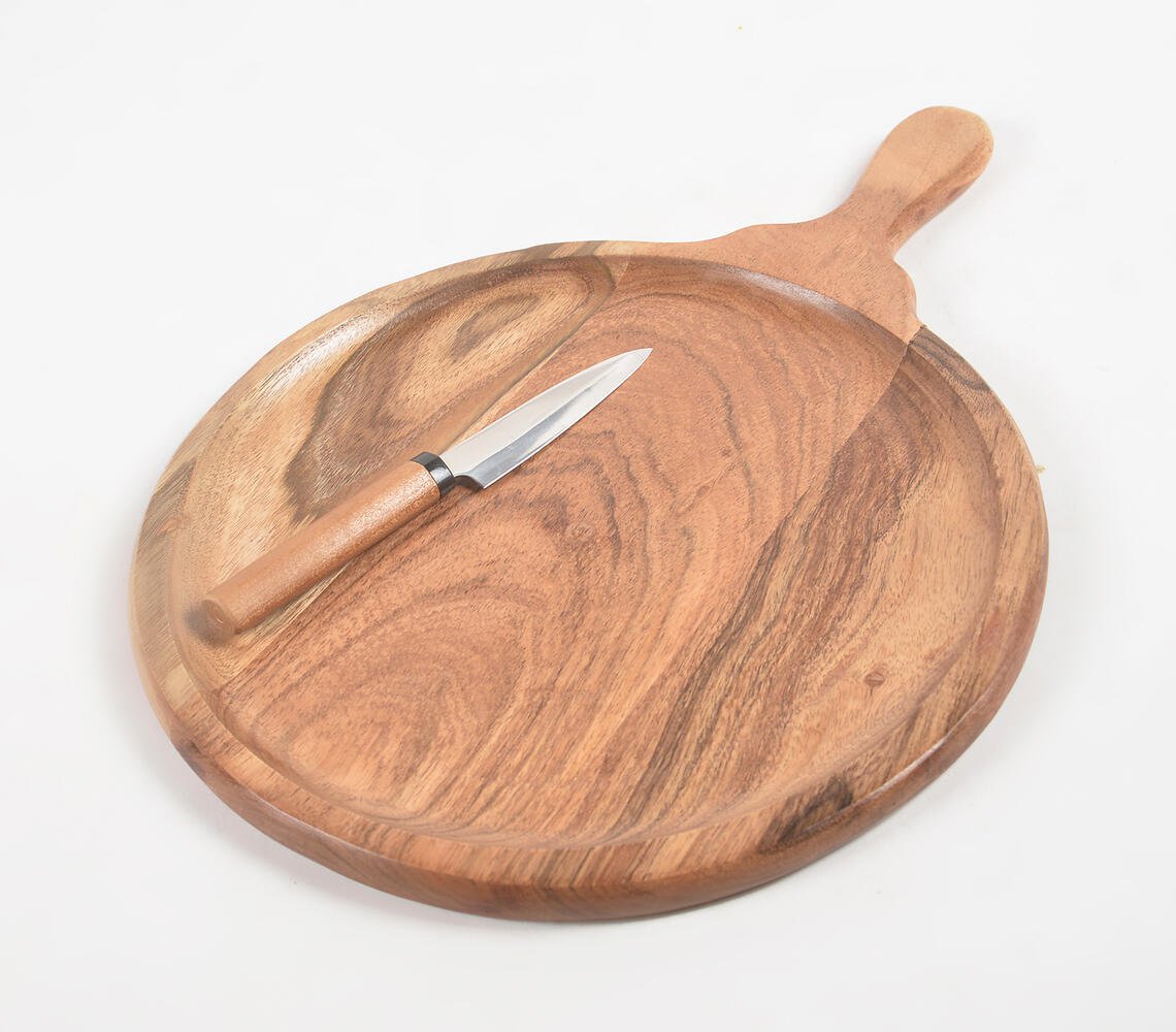 Farmhouse Raw Acacia Wood Pizza Platter