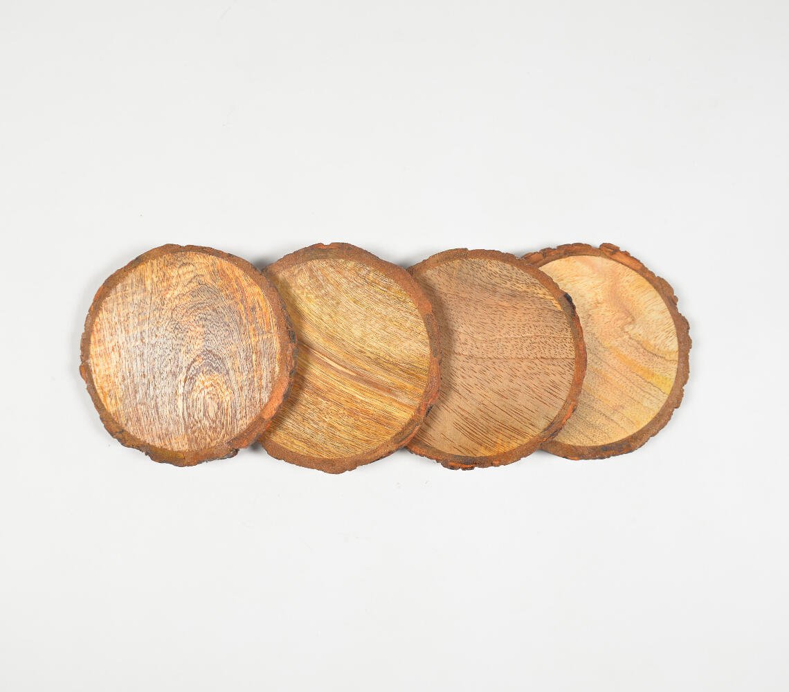 Wooden Log Coasters (set of 4)