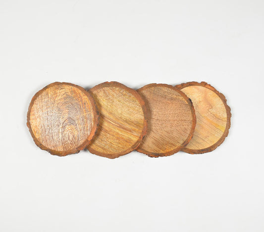 Wooden Log Coasters (set of 4)