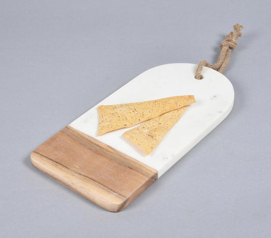 Classic Marble & Wood Cheese Board