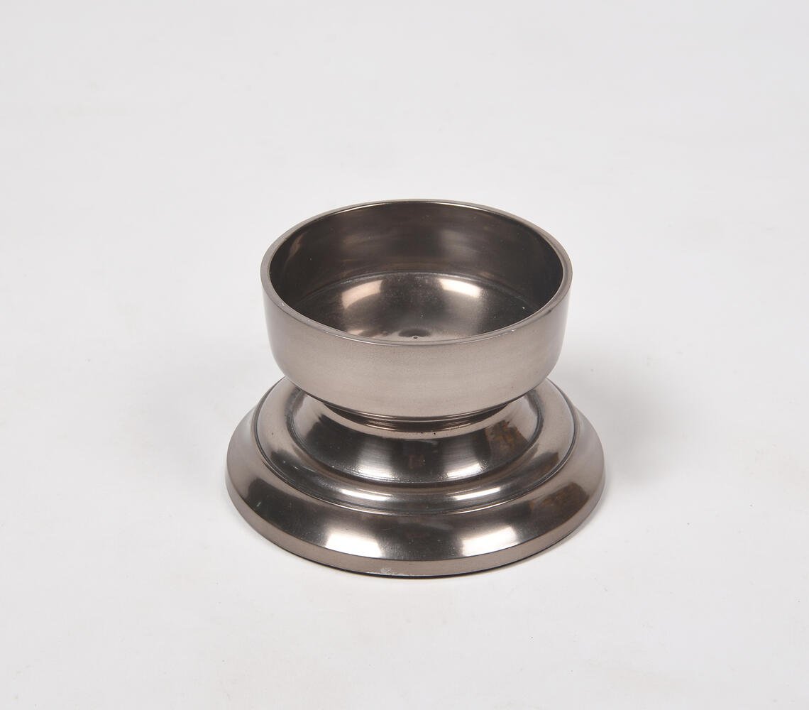 Lacquered Aluminium Candle Stands (set of 2)