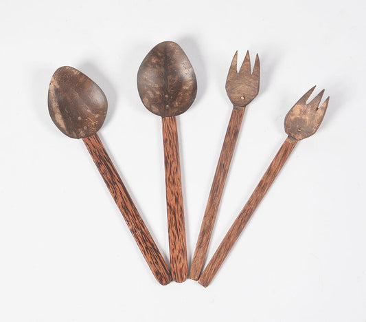 Eco-friendly Coconut Shell Cutlery (set of 4)