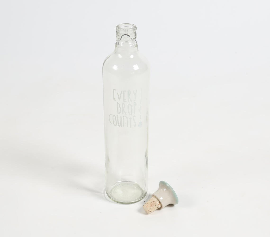 Classic Glass Water Bottle with Ceramic Stopper