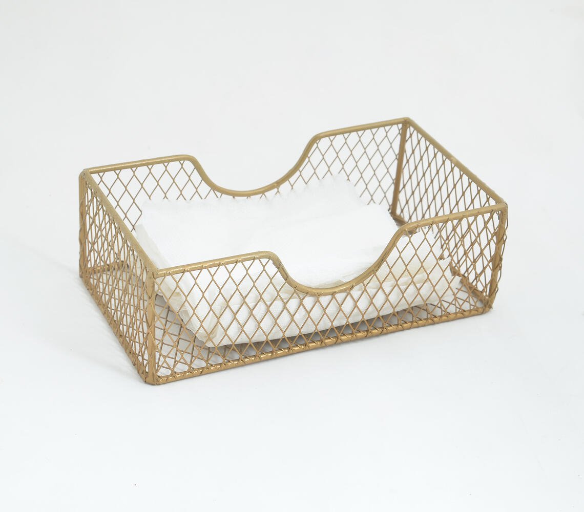 Handcrafted Iron Mesh Classic Tissue Holder Eco