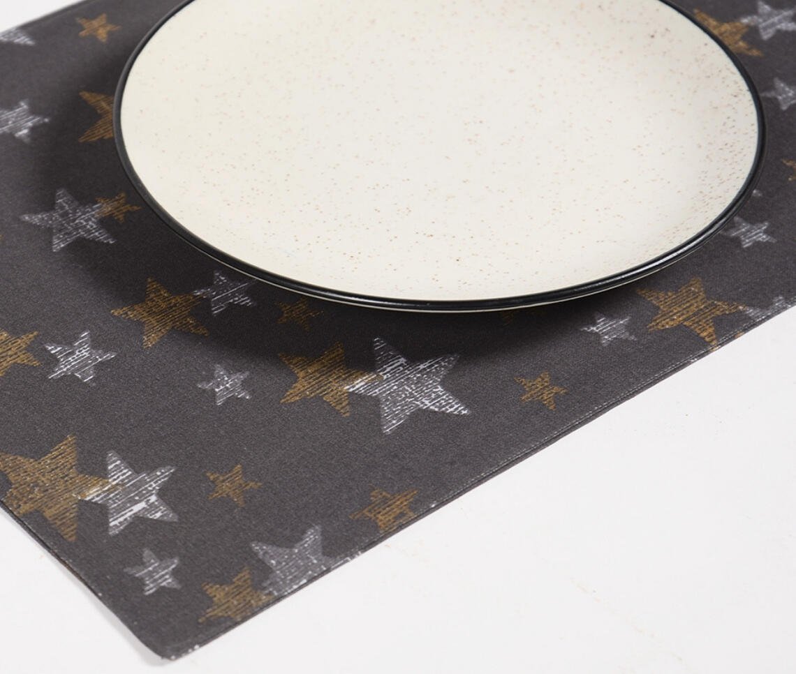 Set of 4 - Star Printed Handwoven Placemats