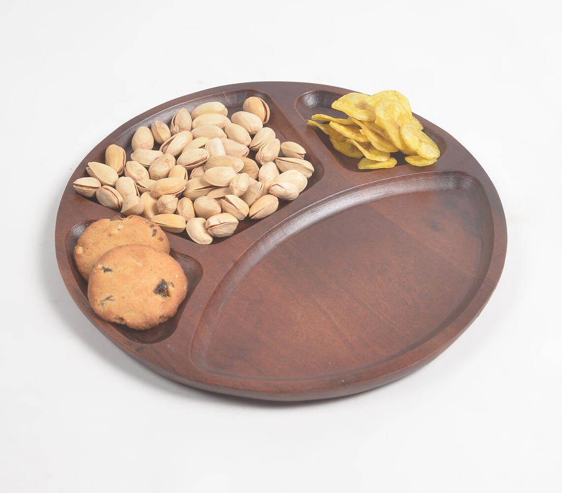 Hand carved Wooden Serving Platter