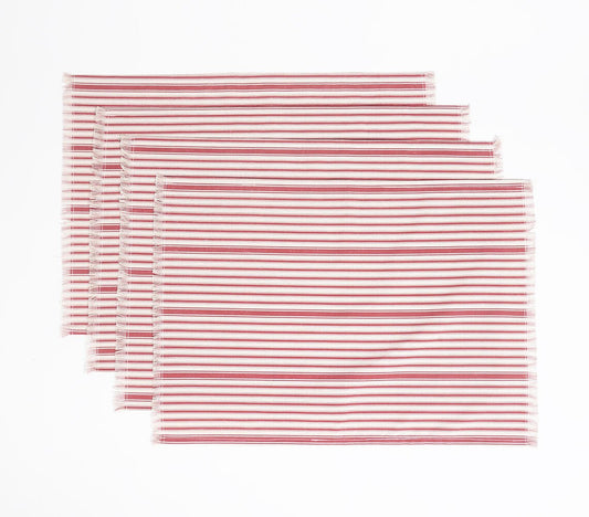 Line Striped Handloom Cotton Placemats (set of 4)