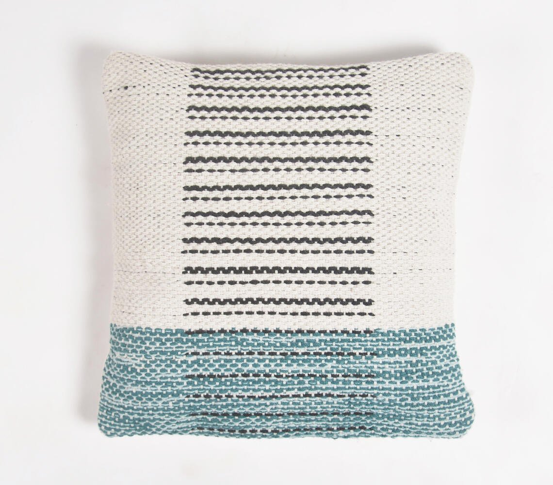 Handloom Teal Accent Cushion Cover